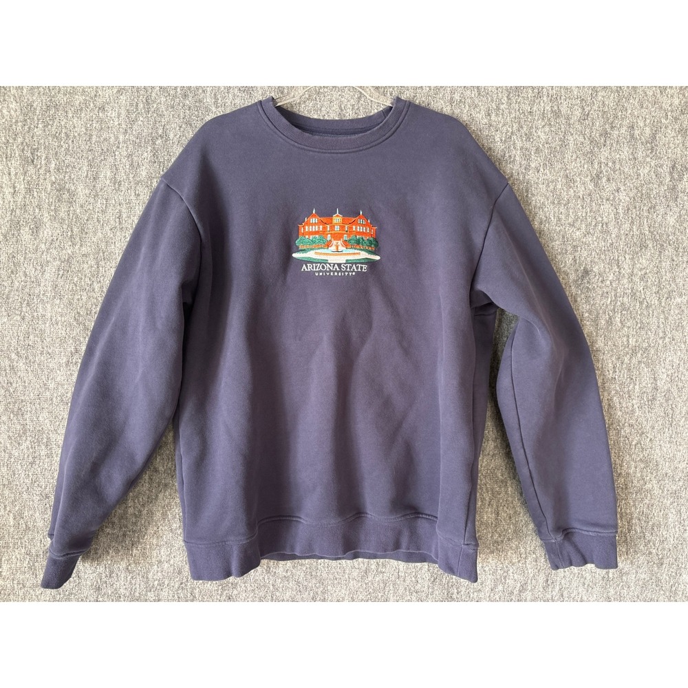 Traditions Arizona State University ASU Old Main Embroidered Sweatshirt XXL Blue